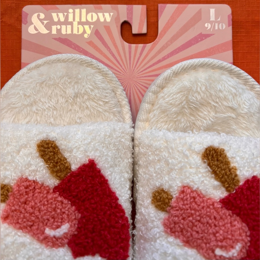 NWT Whimsical Willow & Ruby plush popsicle slippers in Women’s Large (9-10) - Picture 3 of 6